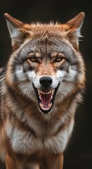 Fototapeta premium Ferocious Coyote Portrait.