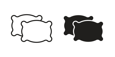 Pillow icon for web designs. outline and clipart icons set