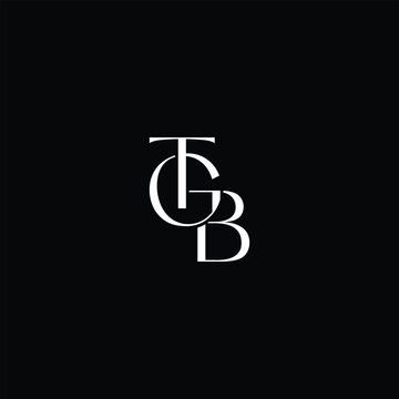 Creative letter TGB vector logo design for luxury, fashion, jewelry, boutique