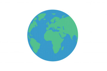 Fototapeta premium Earth globe map showing continents and oceans, representing global connection, travel, and worldwide communication, transparent background