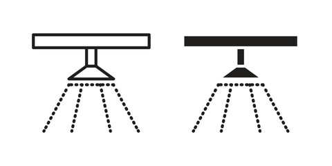 Sprinkler icon for web designs. outline and clipart icons set