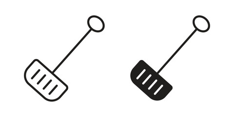 Snow shovel icon for web designs. outline and clipart icons set