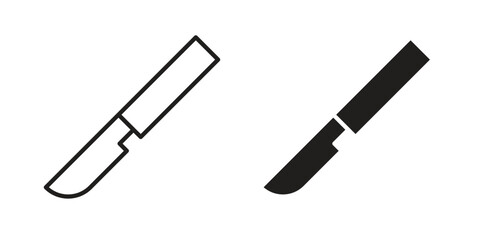 Scalpel path icon for web designs. outline and clipart icons set