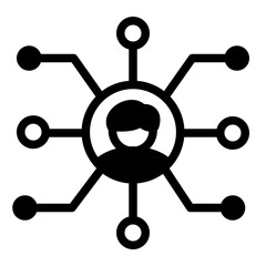 Fototapeta premium Target marketing icon in Mixed Outline and Glyph Style, designed to represent business goals, audience engagement, and growth direction.