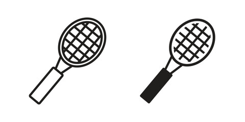 Racquet icon for web designs. outline and clipart icons set