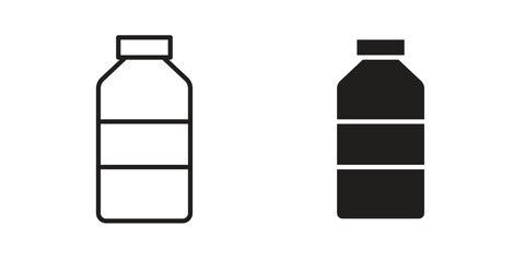Prescription bottle icon for web designs. outline and clipart icons set