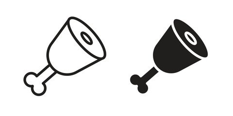 Meat icon for web designs. outline and clipart icons set