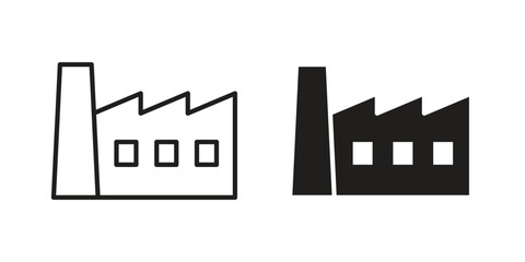 Industry icon for web designs. outline and clipart icons set