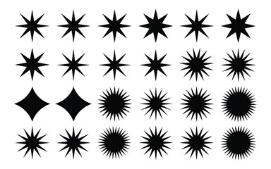 Collection of Star Shine, Sparkle, and Flash Vector Icons