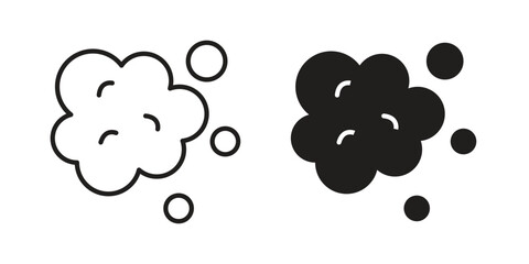 Foam icon for web designs. outline and clipart icons set