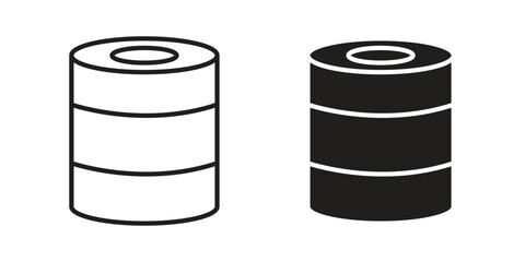 Can food icon for web designs. outline and clipart icons set