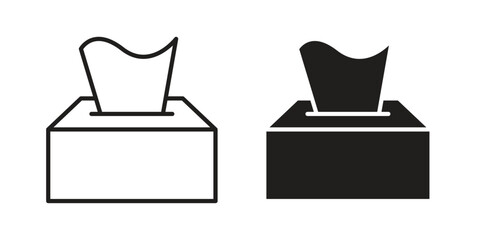 Box tissue icon for web designs. outline and clipart icons set