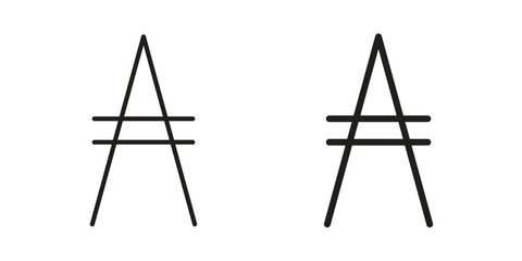 Austral sign for web designs. outline and clipart icons set