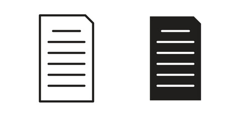 Assignment icon for web designs. outline and clipart icons set