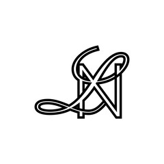 initial letter n with L script logo
