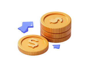 3D Isometric Passive Income Flow Concept, Transparent PN