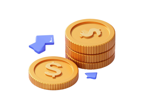 3D Isometric Passive Income Flow Concept, Transparent PN - Powered by Adobe