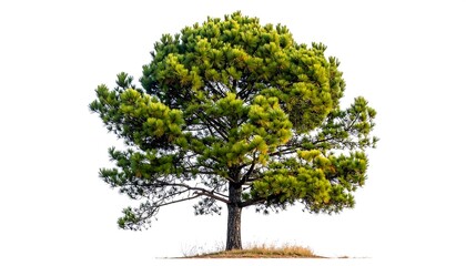 Isolated pine tree against white background