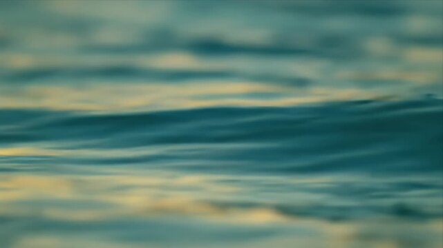 Calming Blue Water Surface Ripples Abstract Background Tranquil Ocean Waves Motion Slow Movement
