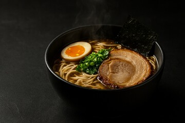 Professional ramen image perfect for Asian cuisine promotions or delivery app visuals.