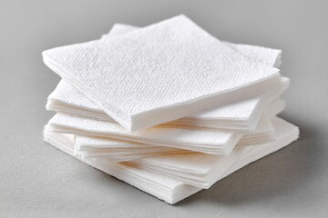 Naklejka premium Stack of white paper napkins