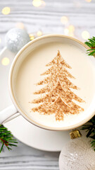 Heissgetränk mit Tannenbaum, Weihnachten 