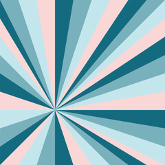 Pattern created from pale, mid and dark teal blue and pale pink triangles radiating from the left lower intersecting point on the rule of thirds grid