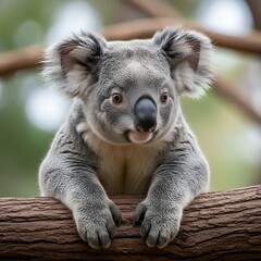 Fototapeta premium Adorable Koala on a Branch.