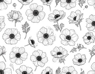 Elegant black and white floral pattern (1)
