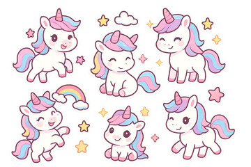 set of funny animals