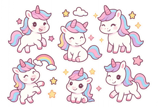 set of funny animals