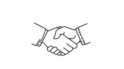 Business vector art of closeup of a handshake