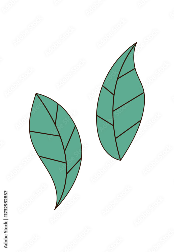Canvas Prints groovy abstract green plant shape modern style. retro groovy element with y2k inspiration shows flat