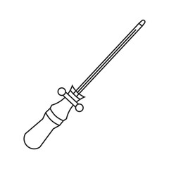 knife sharpener line art icon