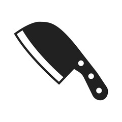 chef knife flat vector icon