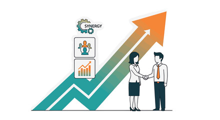 Fototapeta premium Business Partnership for Growth and Synergy