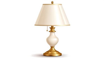 Elegant cream lamp on gold base