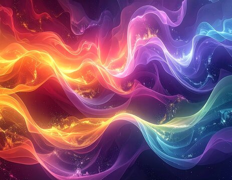 Abstract swirling vibrant colors