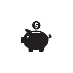 Vector art of piggy bank icon this classic symbol represents savings, financial planning, and investment, ideal for projects related to personal finance, banking, or economic growth