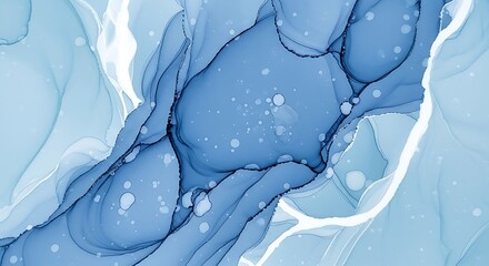 Abstract Blue Fluid Art Design.