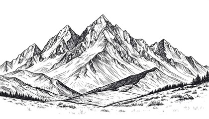 Mountain range sketch