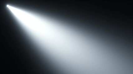 Dramatic Spotlight Beam on Black Background - Light Effect for Video Editing and Motion Graphics