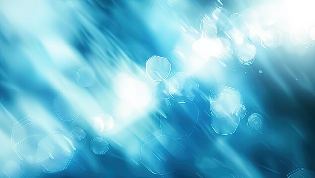 Abstract blue and white blurred lights