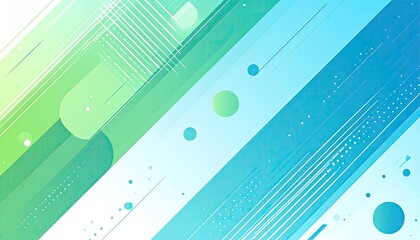 Abstract diagonal stripes in pastel green and blue hues, overlaid with translucent shapes and subtle speckles, creating a dynamic, modern feel