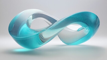 Abstract glass infinity symbol