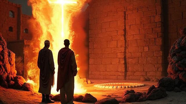 An illustration of The Holy Spirit speaking to Barnabas and Saul