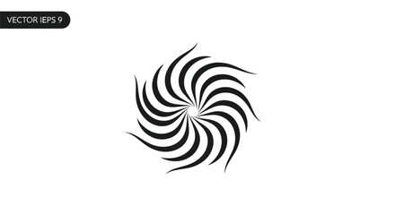 Fototapeta premium Hypnotic vortex illusion created with curved lines spinning in a spiral formation visual graphic