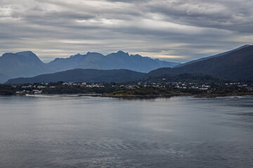 Sunrise/sunset over the Norwegian sea, close to Alesund
