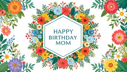 Floral birthday greeting card (1)