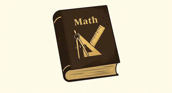 Math textbook illustration with geometry tools education concept - Powered by Adobe